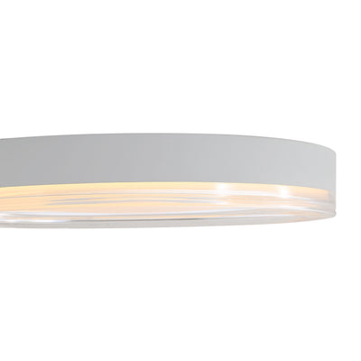 Ondulada Integrated LED 16in Flush Mount in Sand White and Clear Glass, alternate view - Golden Lighting