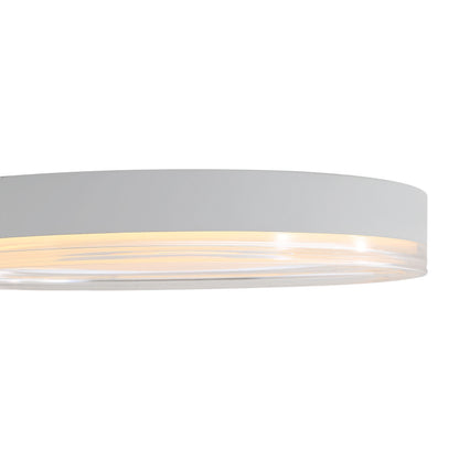 Ondulada Integrated LED 16in Flush Mount in Sand White and Clear Glass