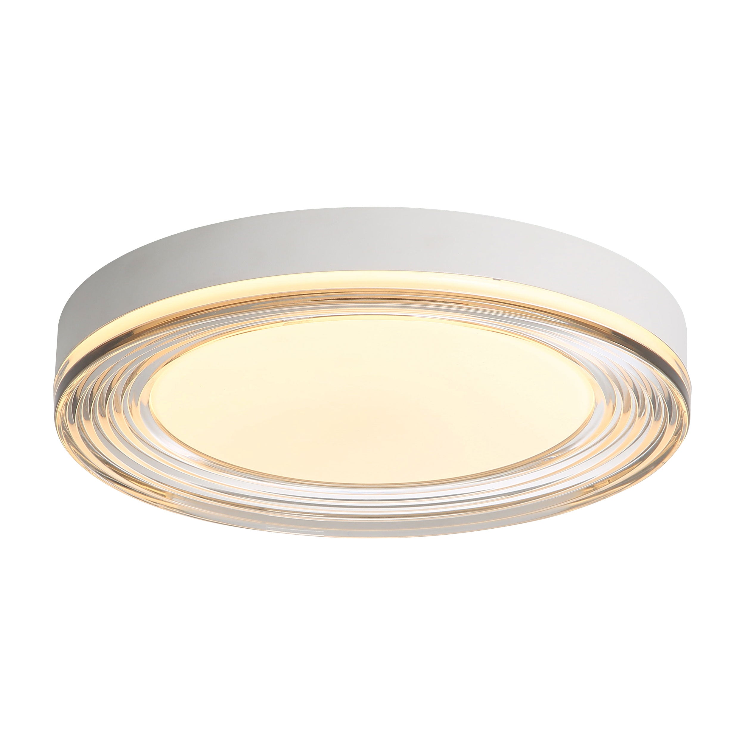 Ondulada Integrated LED 16in Flush Mount in Sand White and Smoky Acrylic