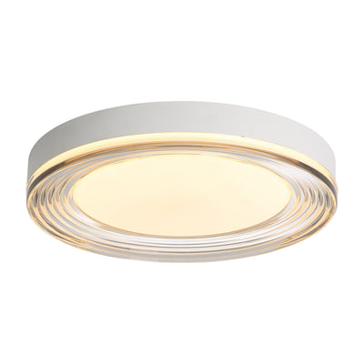Ondulada Integrated LED 16in Flush Mount in Sand White and Smoky Acrylic, alternate view - Golden Lighting