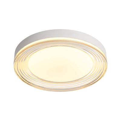 Ondulada Integrated LED 16in Flush Mount in Sand White and Smoky Acrylic, alternate view - Golden Lighting