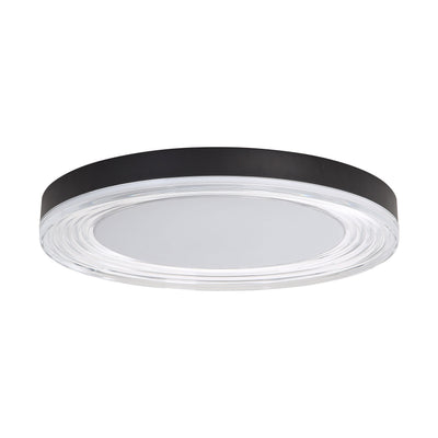 Ondulada Integrated LED 16in Flush Mount in Sand Black and Clear Glass