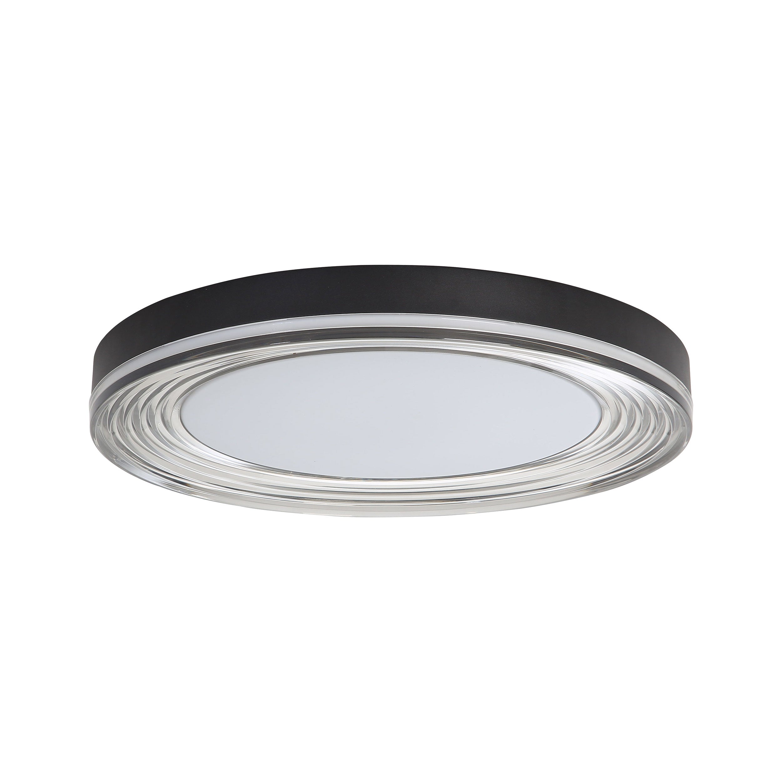 Ondulada Integrated LED 20in Flush Mount in Sand Black and Smoky Acrylic