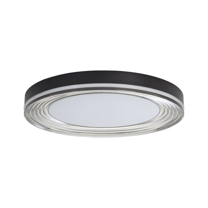 Ondulada Integrated LED 20in Flush Mount in Sand Black and Smoky Acrylic