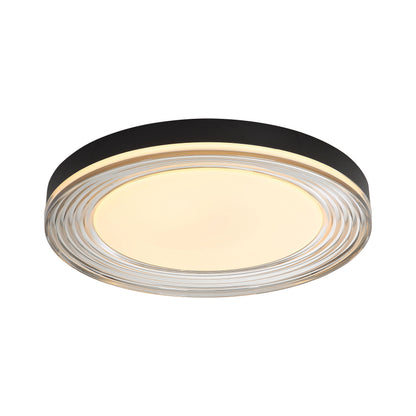 Ondulada Integrated LED 20in Flush Mount in Sand Black and Smoky Acrylic