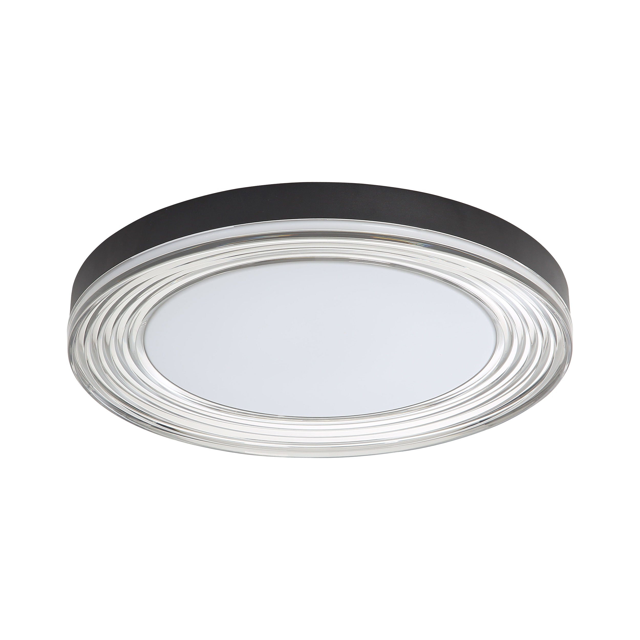 Ondulada Integrated LED 20in Flush Mount in Sand Black and Smoky Acrylic
