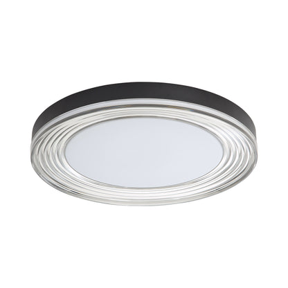 Ondulada Integrated LED 20in Flush Mount in Sand Black and Smoky Acrylic