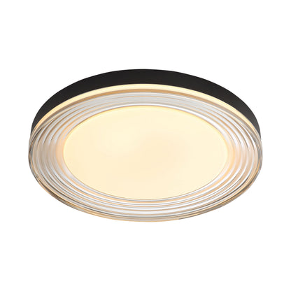 Ondulada Integrated LED 20in Flush Mount in Sand Black and Smoky Acrylic