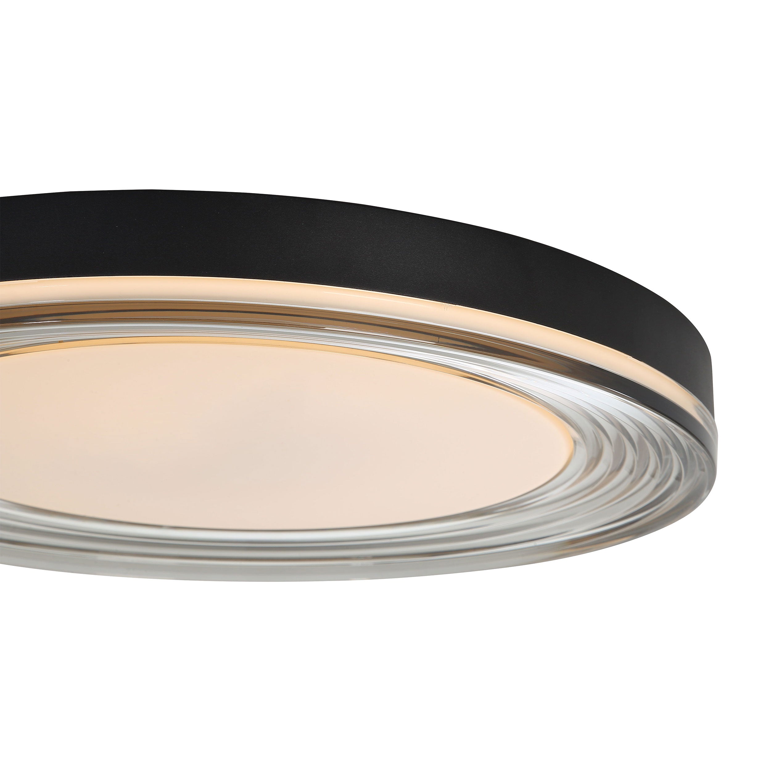 Ondulada Integrated LED 20in Flush Mount in Sand Black and Smoky Acrylic