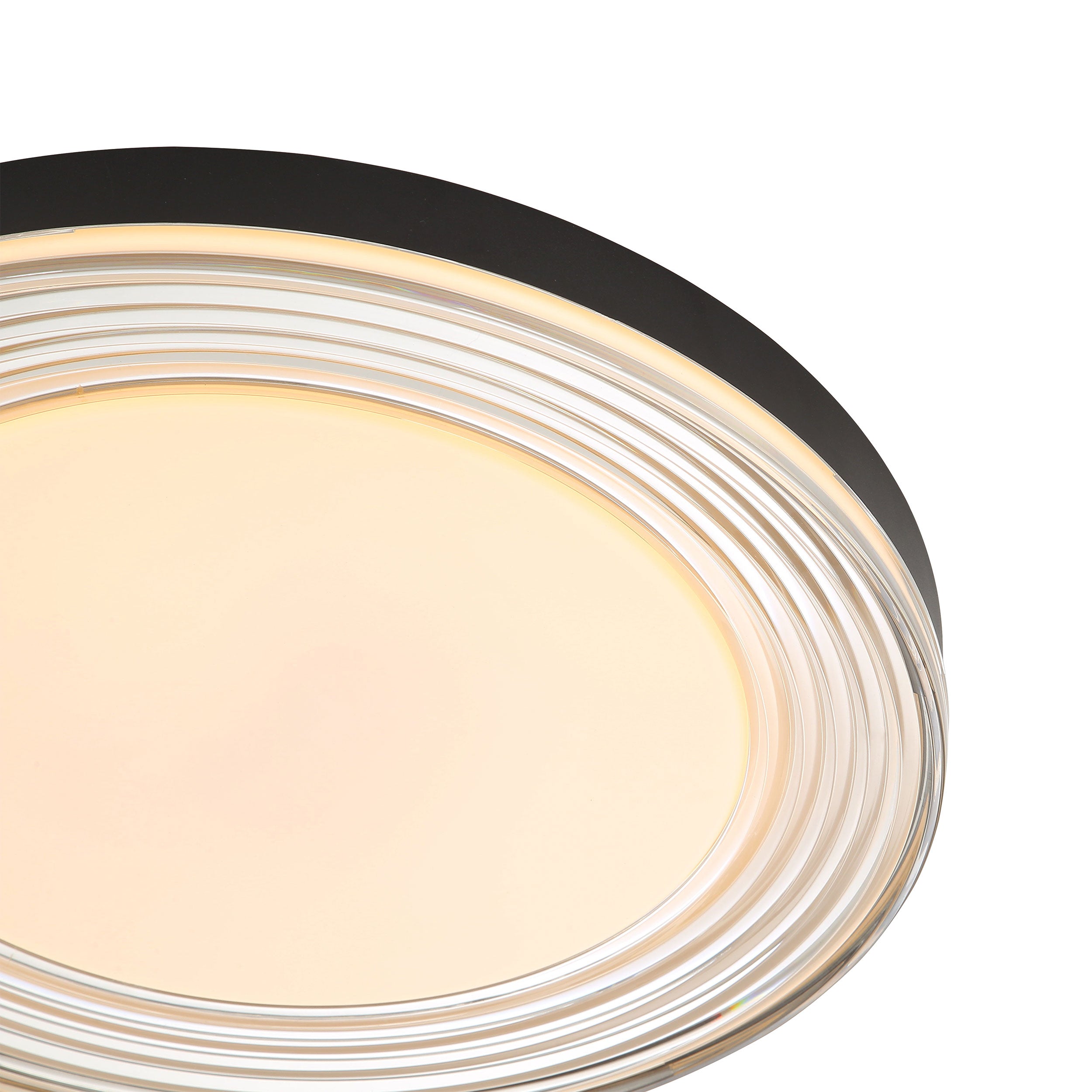 Ondulada Integrated LED 20in Flush Mount in Sand Black and Smoky Acrylic