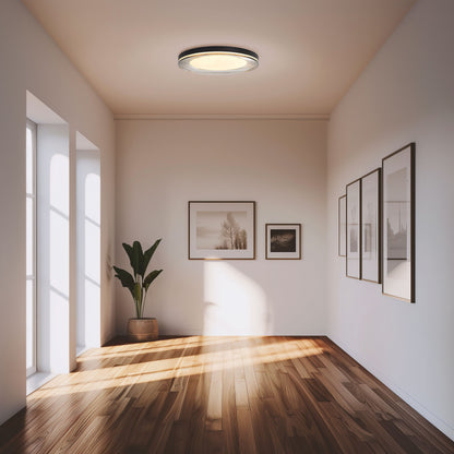 Ondulada Integrated LED 20in Flush Mount in Sand Black and Smoky Acrylic