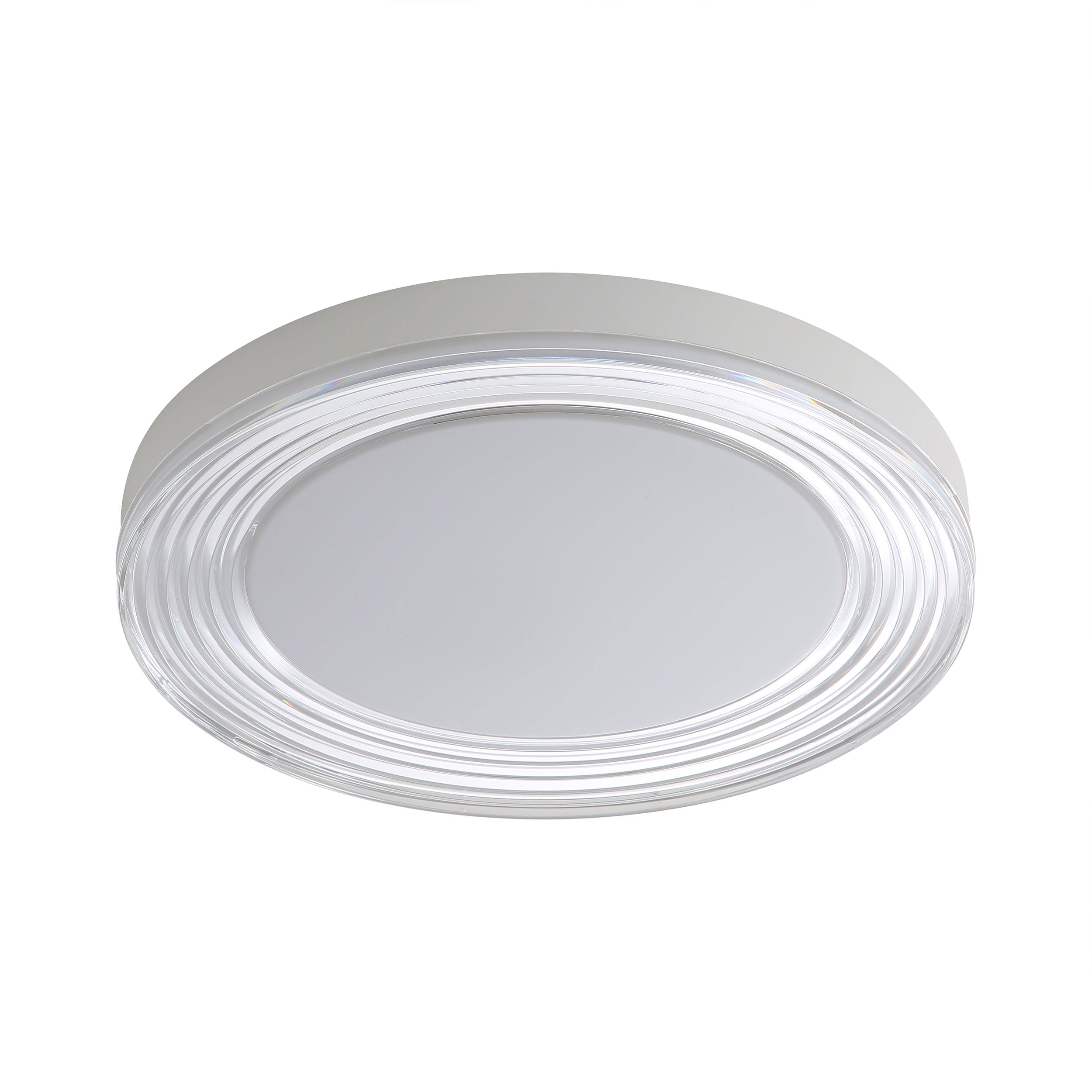 Ondulada Integrated LED 20in Flush Mount in Sand White and Clear Glass