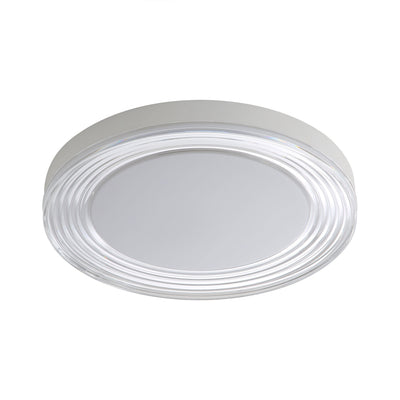 Ondulada Integrated LED 20in Flush Mount in Sand White and Clear Glass - Golden Lighting