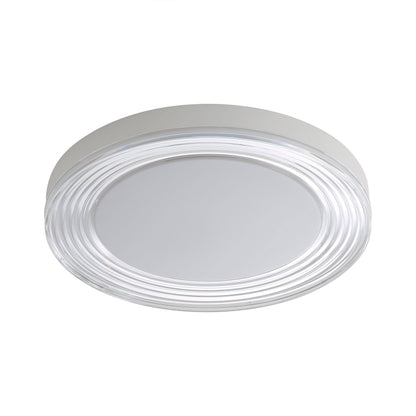 Ondulada Integrated LED 20in Flush Mount in Sand White and Clear Glass
