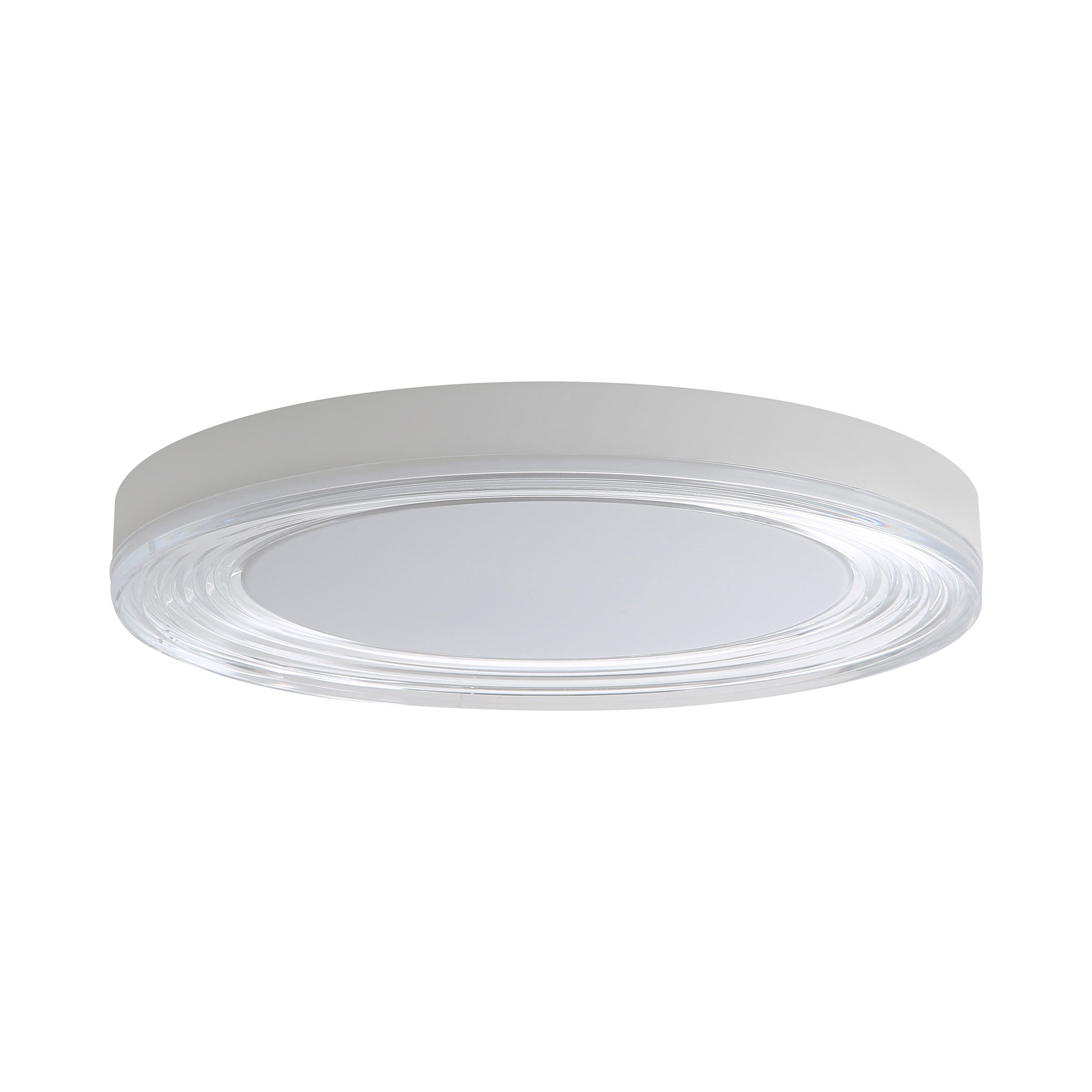 Ondulada Integrated LED 20in Flush Mount in Sand White and Clear Glass
