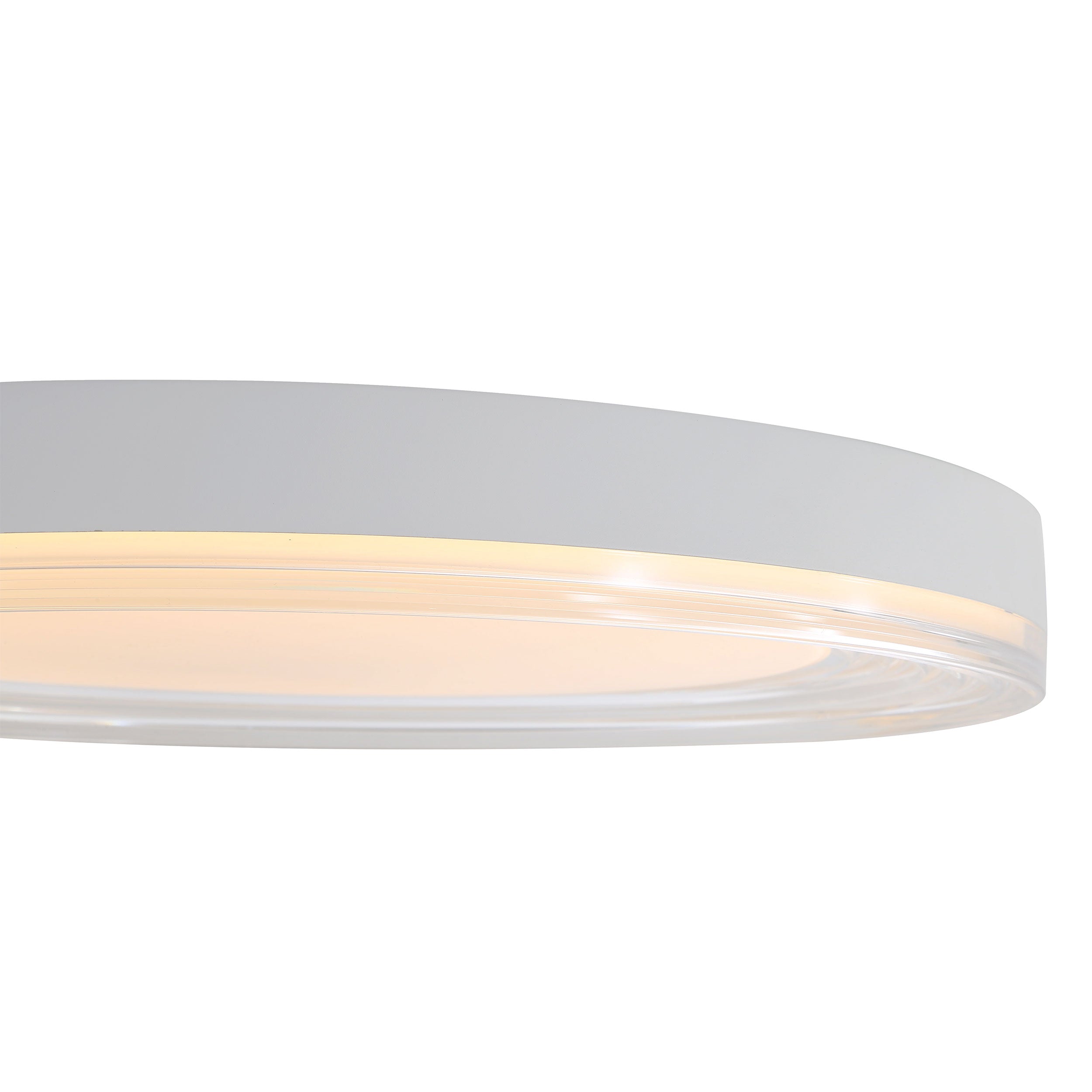 Ondulada Integrated LED 20in Flush Mount in Sand White and Clear Glass
