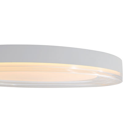 Ondulada Integrated LED 20in Flush Mount in Sand White and Clear Glass