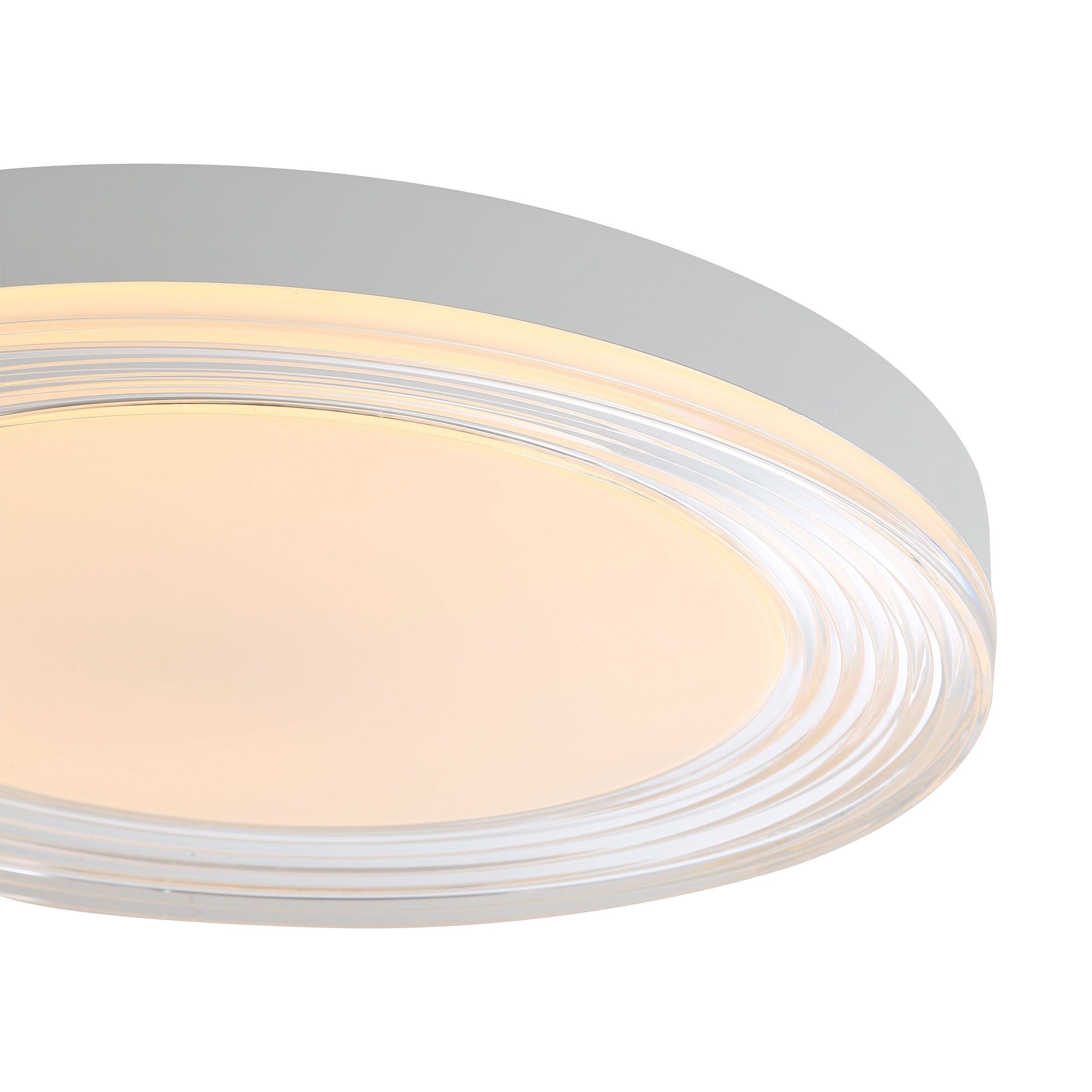 Ondulada Integrated LED 20in Flush Mount in Sand White and Clear Glass