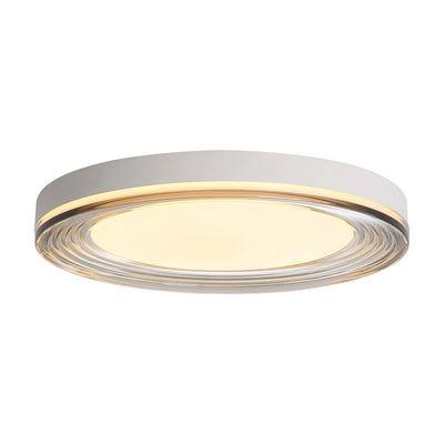 Ondulada Integrated LED 20in Flush Mount in Sand White and Smoky Acrylic - Golden Lighting