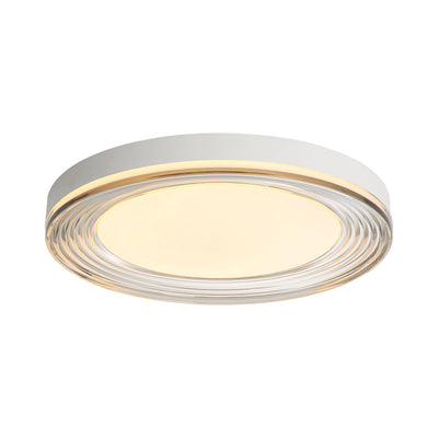 Ondulada Integrated LED 20in Flush Mount in Sand White and Smoky Acrylic, alternate view - Golden Lighting