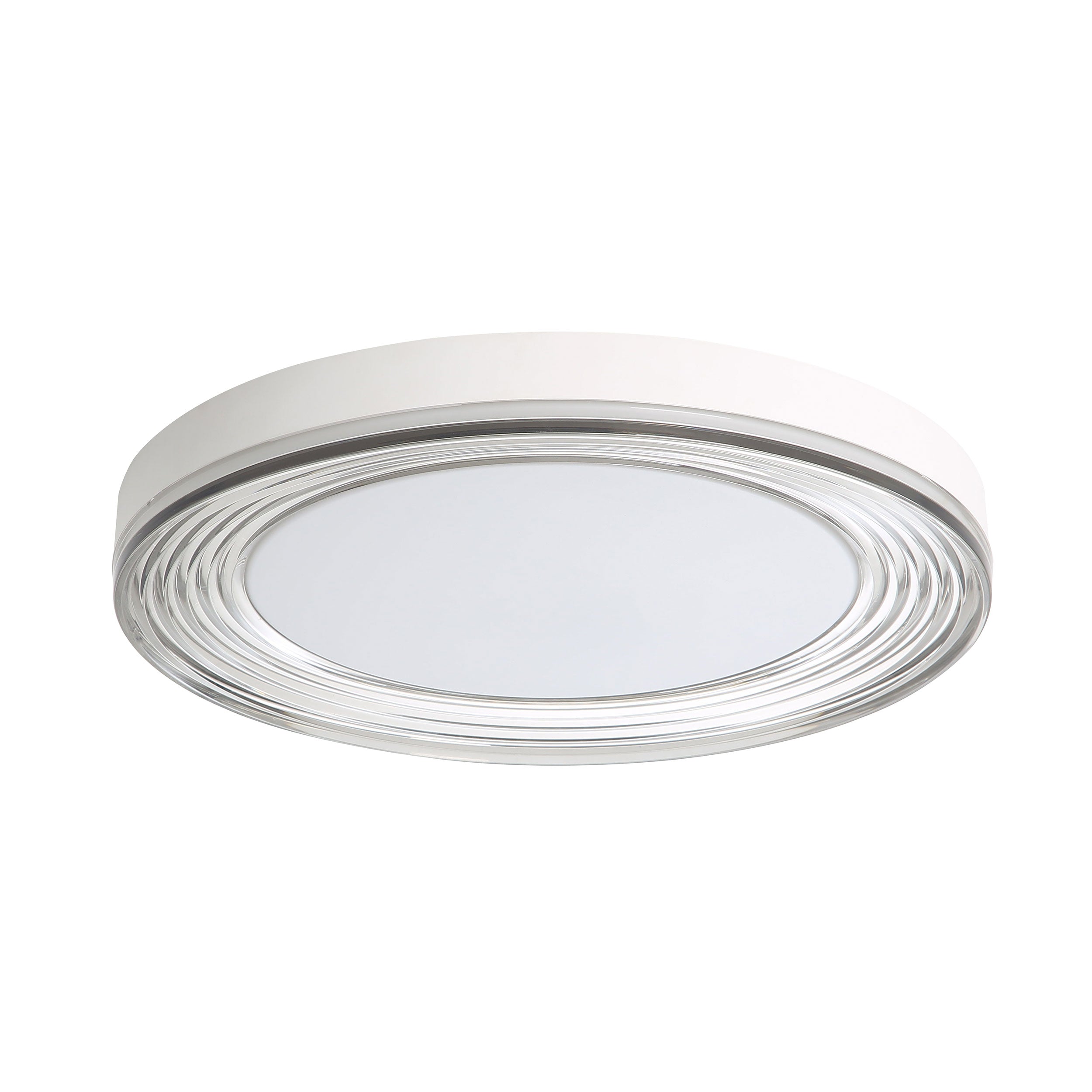 Ondulada Integrated LED 20in Flush Mount in Sand White and Smoky Acrylic