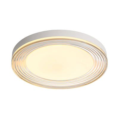 Ondulada Integrated LED 20in Flush Mount in Sand White and Smoky Acrylic - Golden Lighting