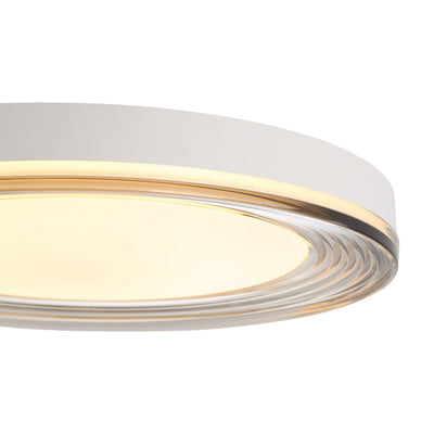 Ondulada Integrated LED 20in Flush Mount in Sand White and Smoky Acrylic, alternate view - Golden Lighting