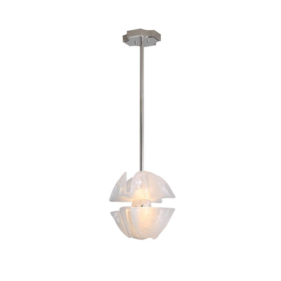 Golden Lighting Glacier Integrated LED Pendant in Polished Nickel - - Golden Lighting