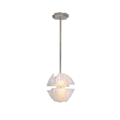 Golden Lighting Glacier Integrated LED Pendant in Polished Nickel - - Golden Lighting