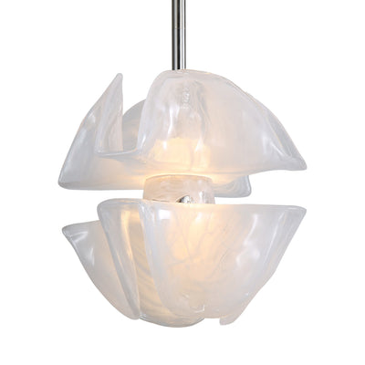 Golden Lighting Glacier Integrated LED Pendant in Polished Nickel - - Golden Lighting