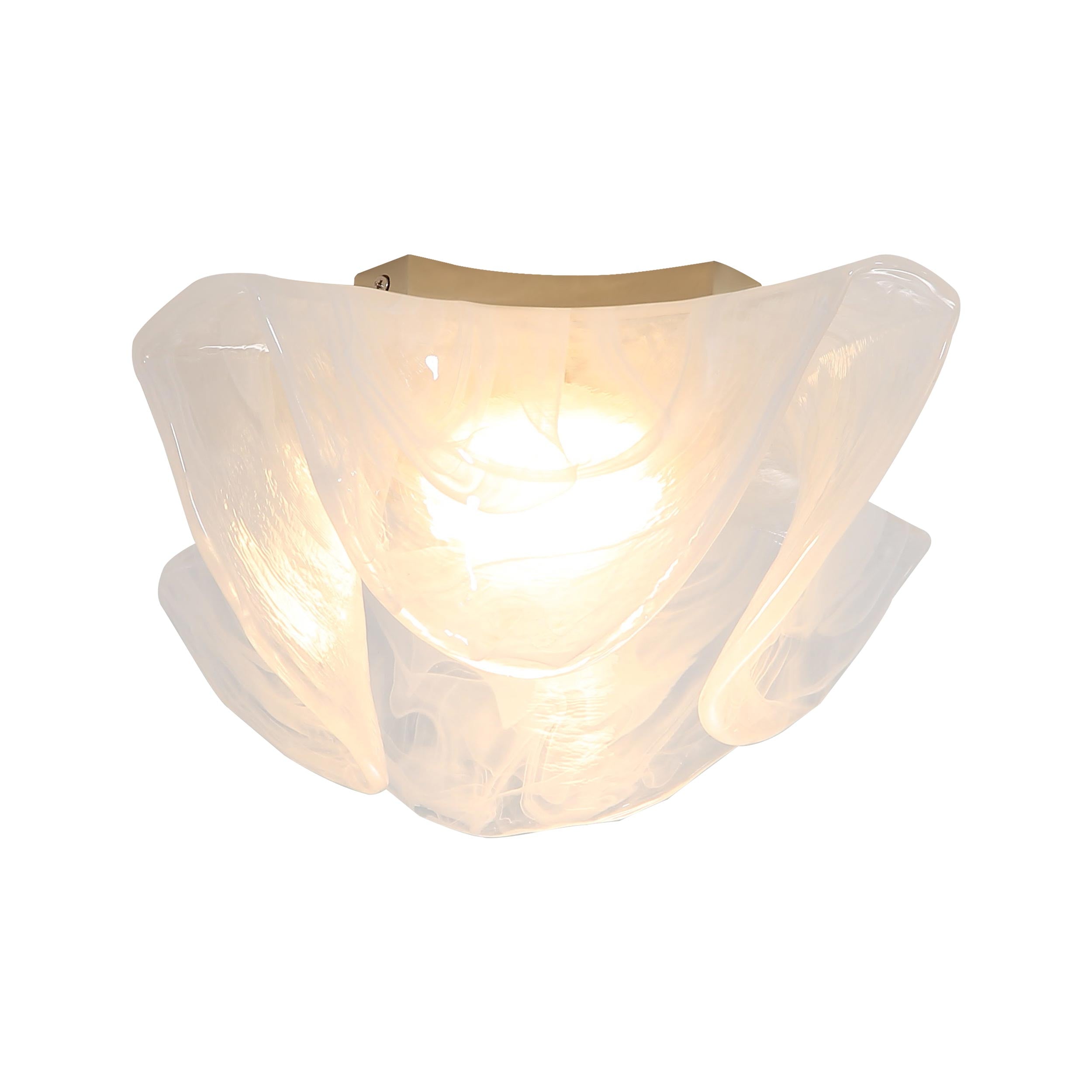 Golden Lighting Glacier Integrated LED Flush Mount in Polished Nickel