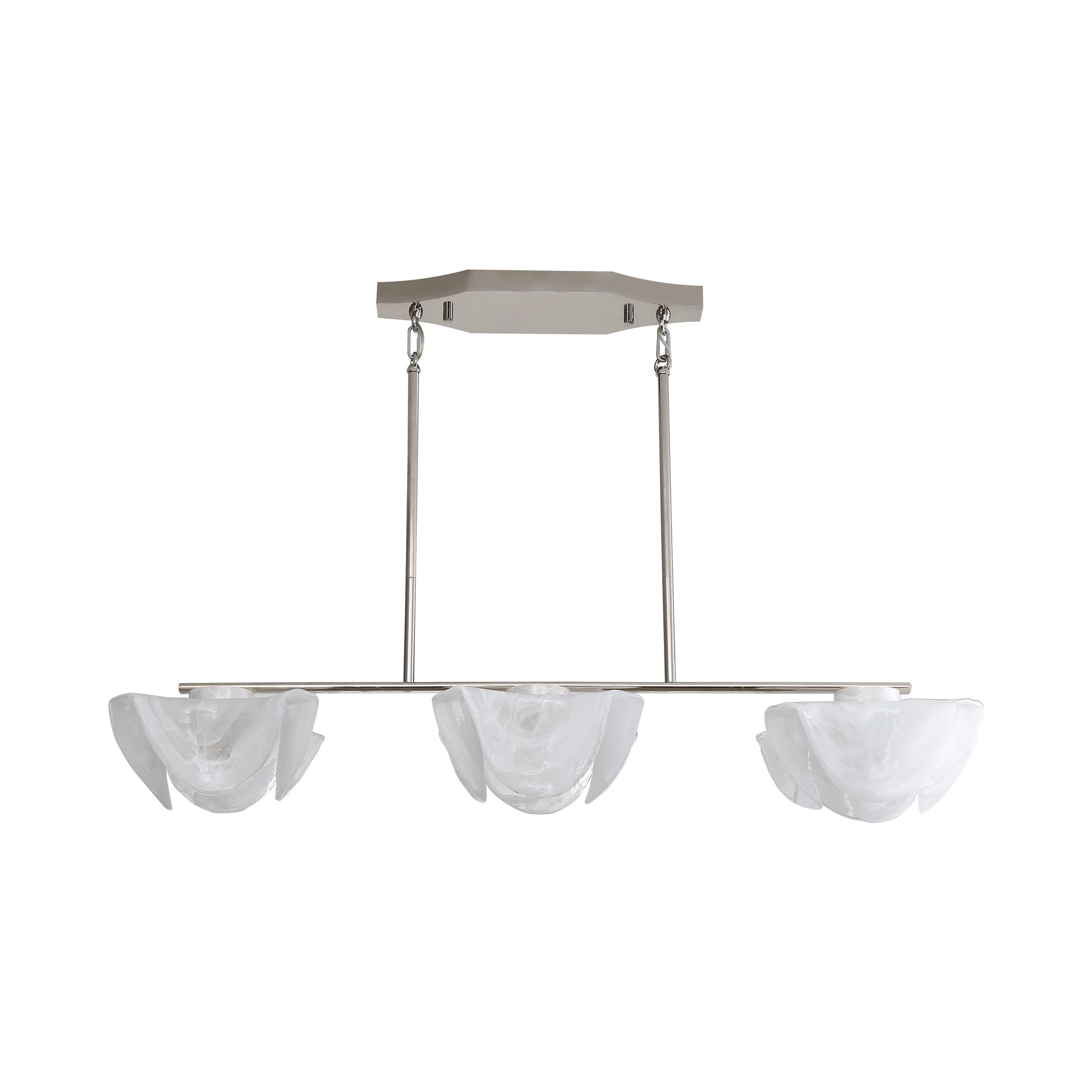 Golden Lighting Glacier Integrated LED Island Light in Polished Nickel - - Golden Lighting