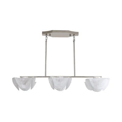 Golden Lighting Glacier Integrated LED Island Light in Polished Nickel - - Golden Lighting