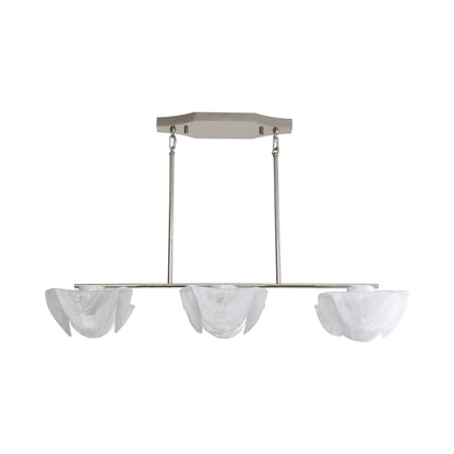 Golden Lighting Glacier Integrated LED Island Light in Polished Nickel - - Golden Lighting