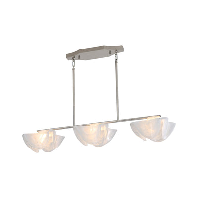 Golden Lighting Glacier Integrated LED Island Light in Polished Nickel - - Golden Lighting