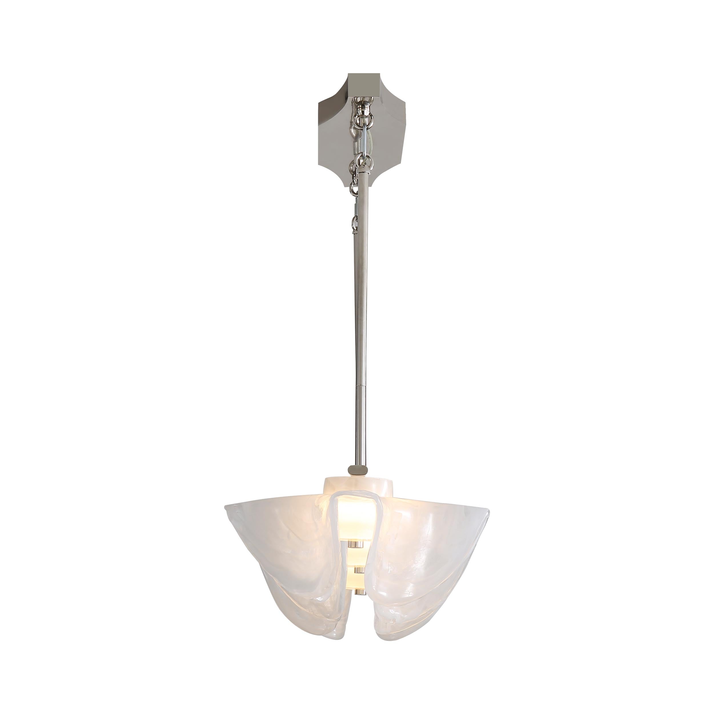 Golden Lighting Glacier Integrated LED Island Light in Polished Nickel - - Golden Lighting