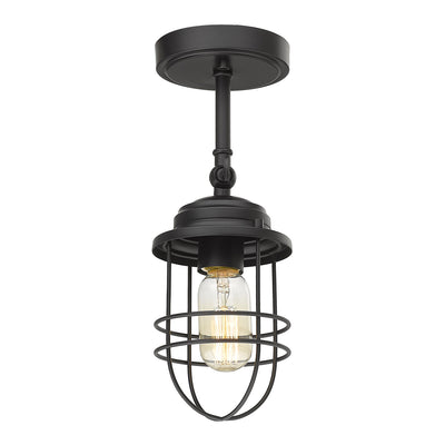 Golden Lighting Seaport 1-light Wall Sconce in Matte Black - - Golden Lighting