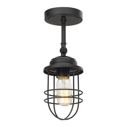 Golden Lighting Seaport 1-light Wall Sconce in Matte Black - - Golden Lighting