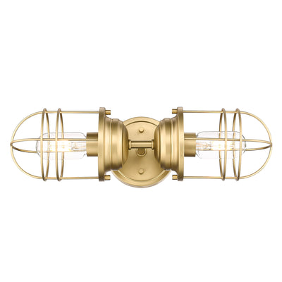 Golden Lighting Seaport 2-light Vanity in Brushed Champagne Brass - - Golden Lighting