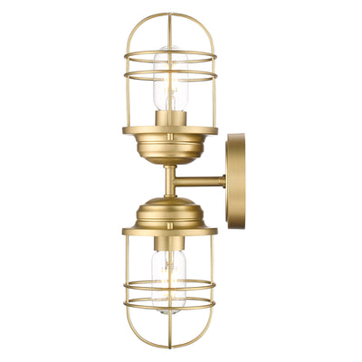 Golden Lighting Seaport 2-light Vanity in Brushed Champagne Brass - - Golden Lighting