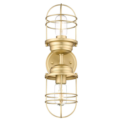 Golden Lighting Seaport 2-light Vanity in Brushed Champagne Brass - - Golden Lighting