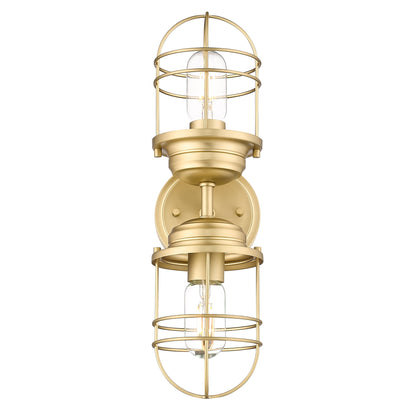 Golden Lighting Seaport 2-light Vanity in Brushed Champagne Brass - - Golden Lighting