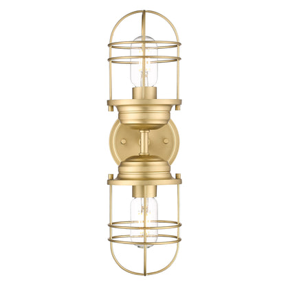 Golden Lighting Seaport 2-light Vanity in Brushed Champagne Brass