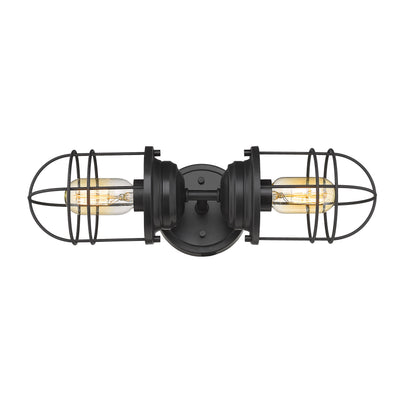 Golden Lighting Seaport 2-light Vanity in Matte Black - - Golden Lighting
