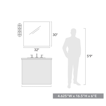 Golden Lighting Seaport 2-light Vanity in Matte Black - - Golden Lighting