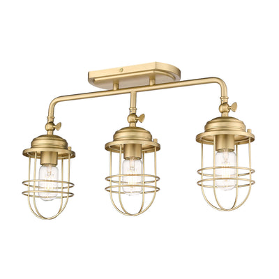 Golden Lighting Seaport 3-light Vanity in Brushed Champagne Brass - - Golden Lighting