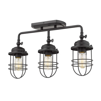 Golden Lighting Seaport 3-light Vanity in Matte Black - - Golden Lighting