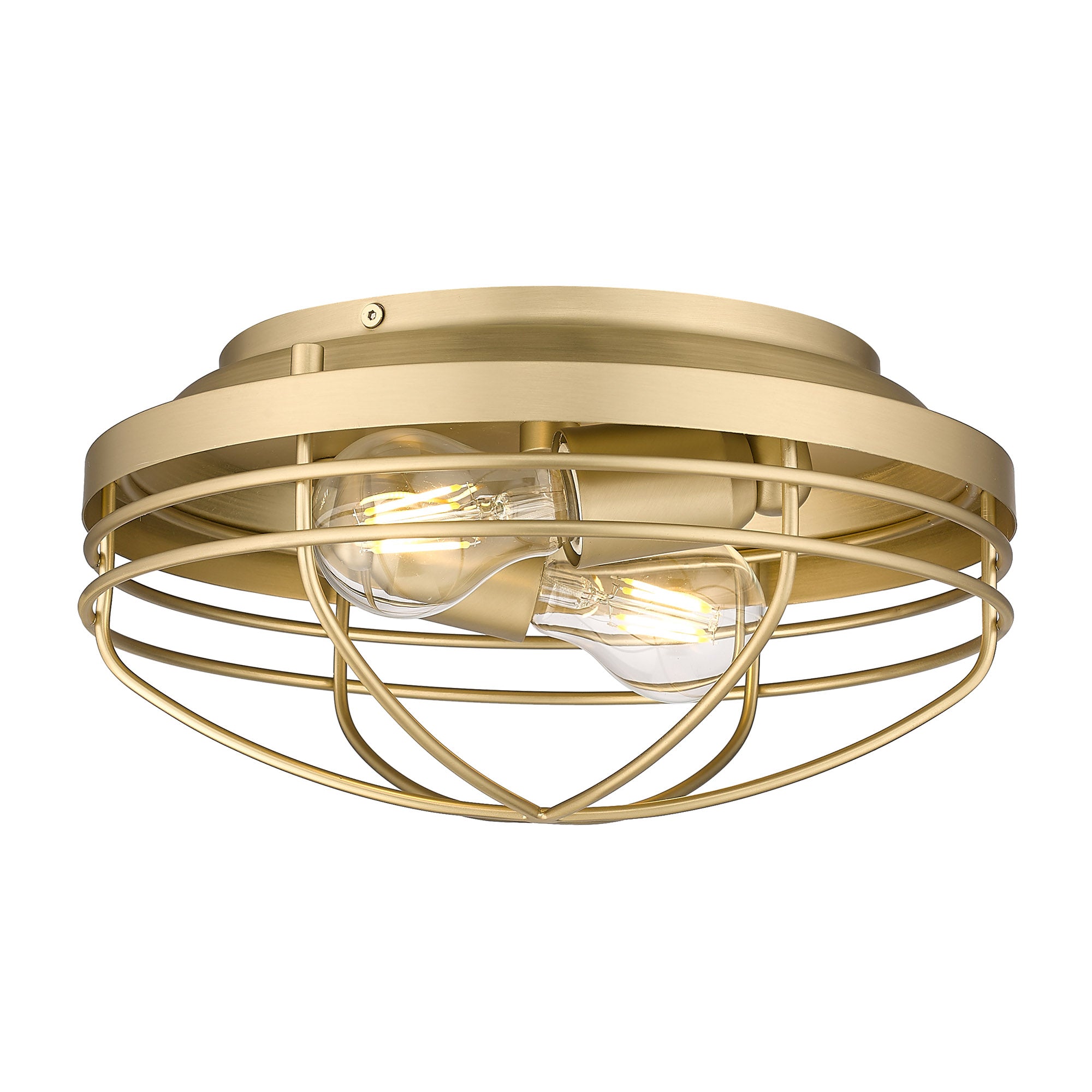 Seaport Flush Mount in Brushed Champagne Bronze - - Golden Lighting