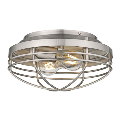 Seaport Flush Mount in Silver - - Golden Lighting