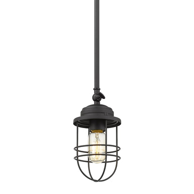 Golden Lighting Seaport 1-light Pendant in Matte Black - - Golden Lighting